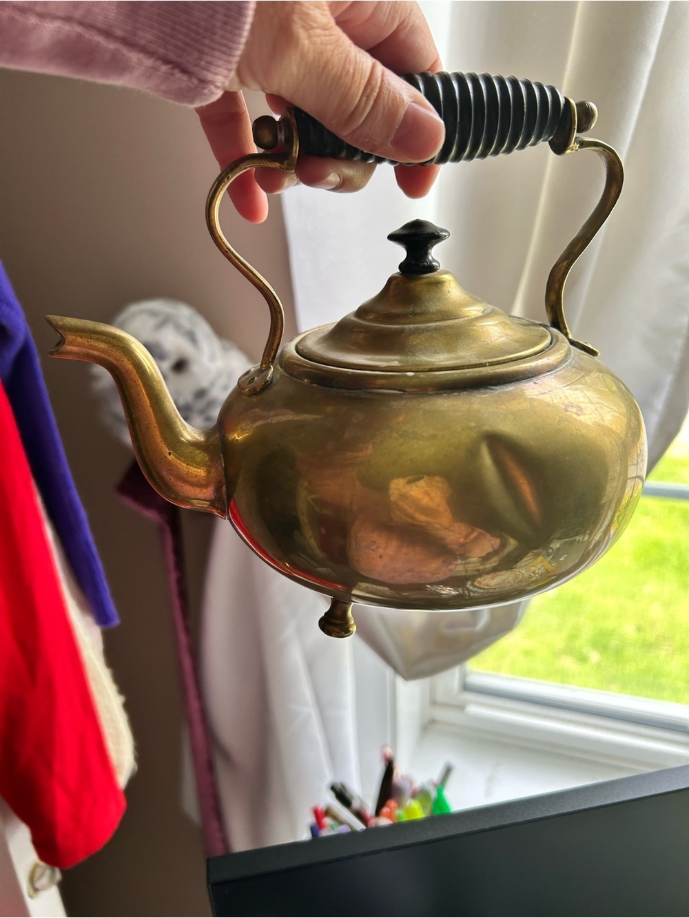 4/$100 vintage brass trap pot kettle BURGER MFG CO - Picture 2 of 6